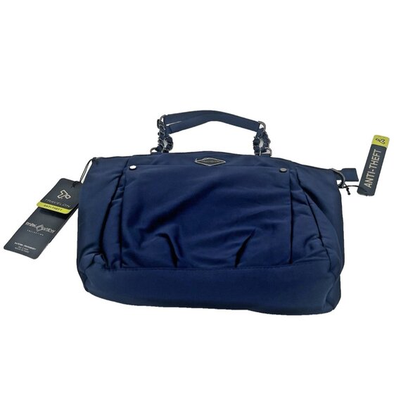 Travelon Cross Body Bag Navy Blue Hobo Messenger Anti-Theft Purse New With Tags - Picture 1 of 4